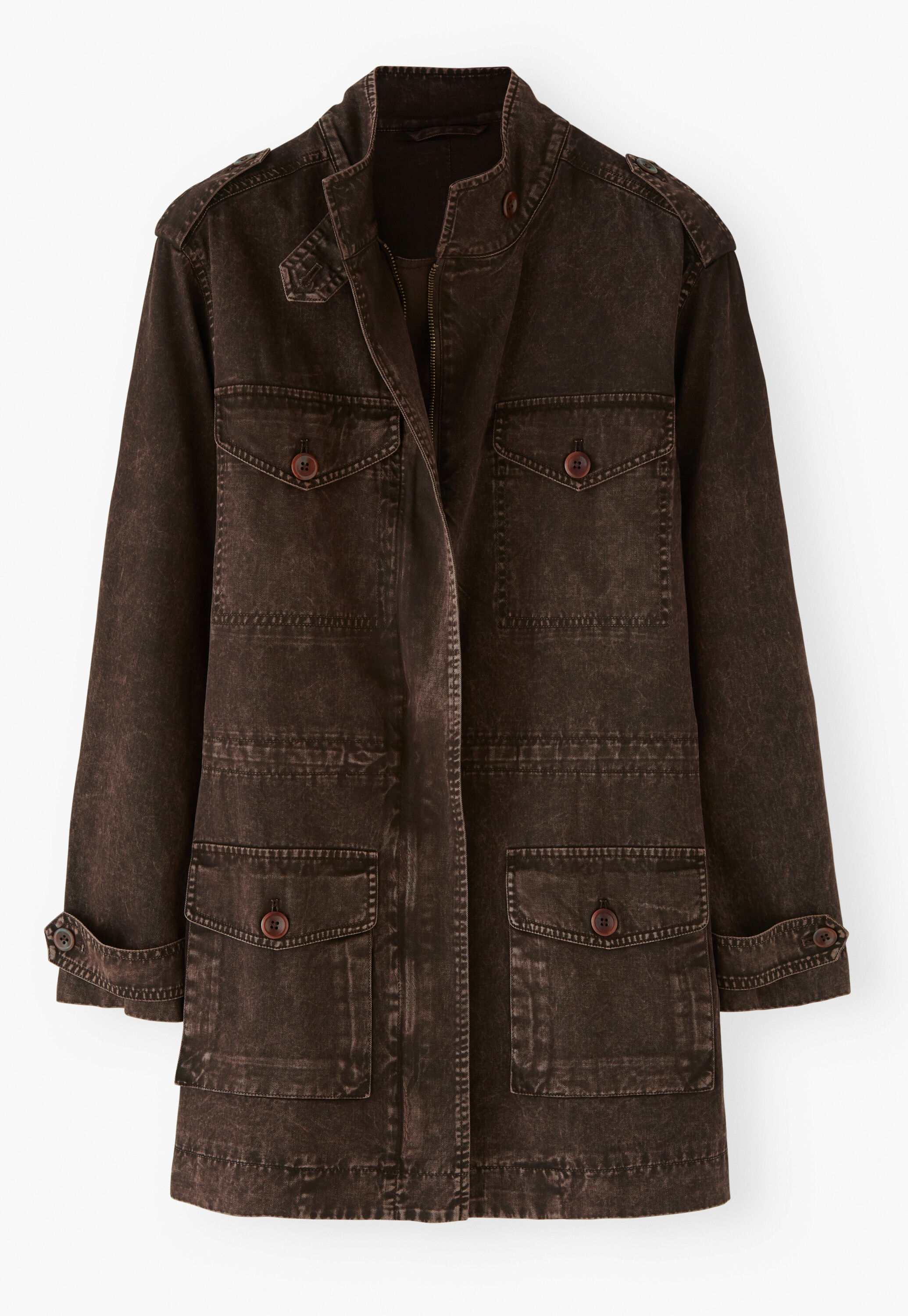 Laundered jacket, Dark chocolate, large