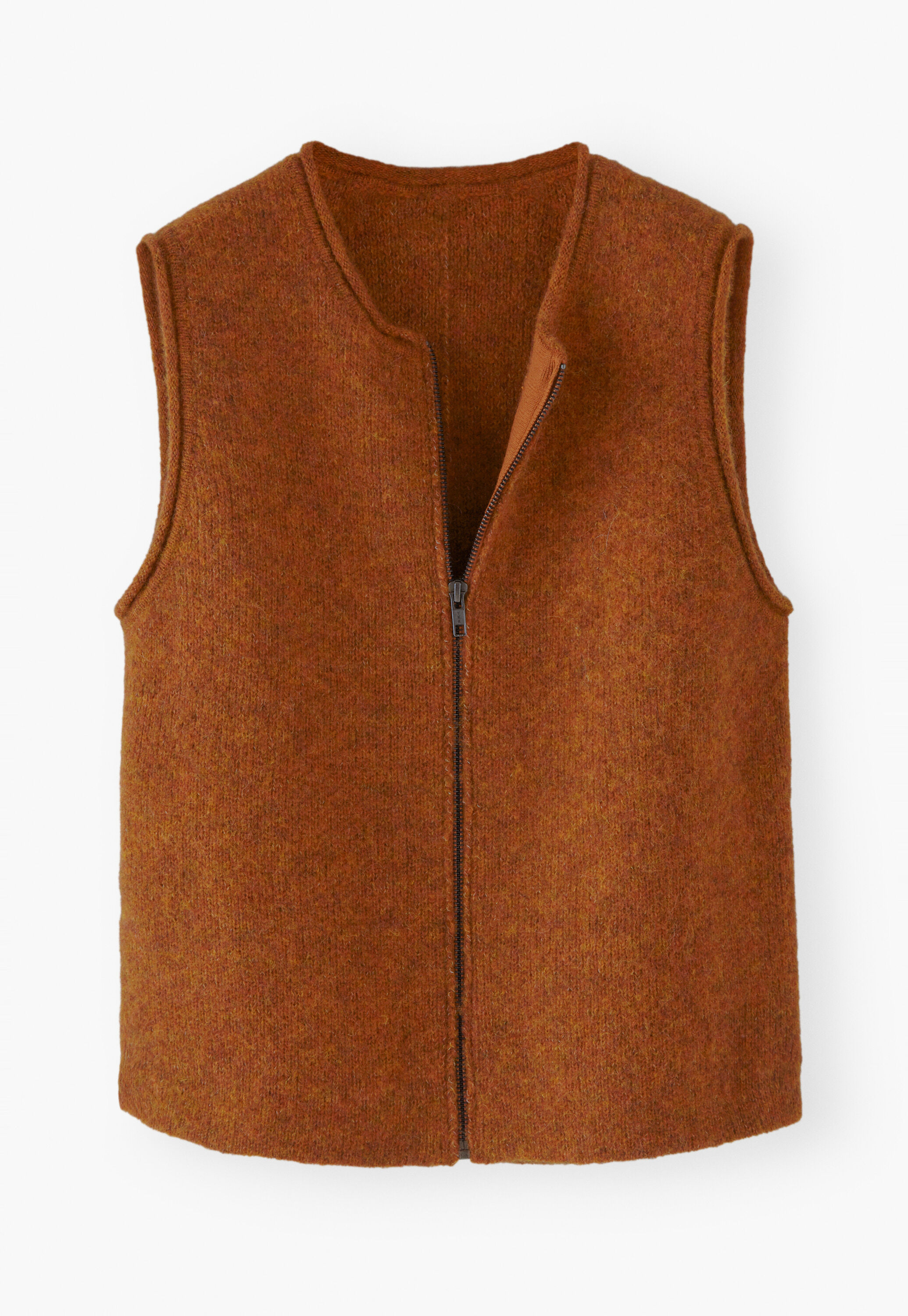 Knitted gilet, Copper sunset, large